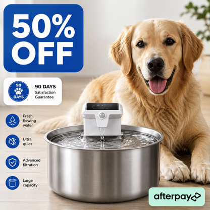 FurFlow™ Stainless Steel Water Fountain