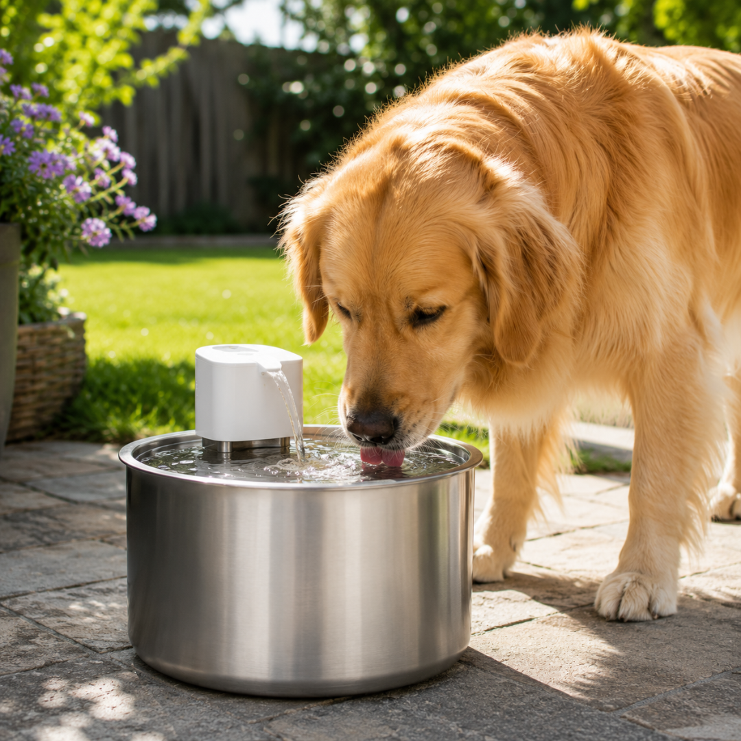FurFlow™ Stainless Steel Water Fountain