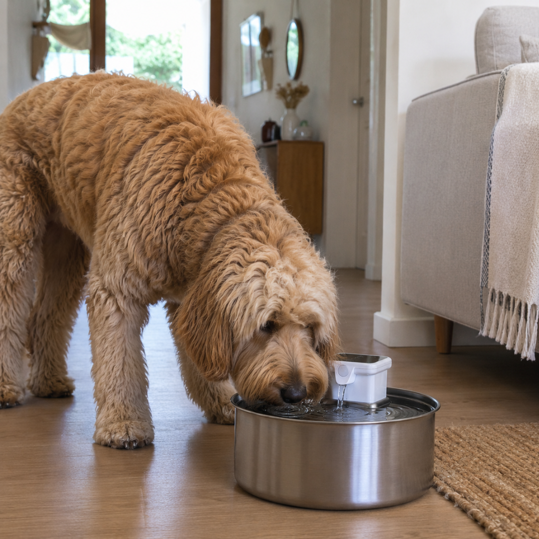 FurFlow™ Stainless Steel Water Fountain